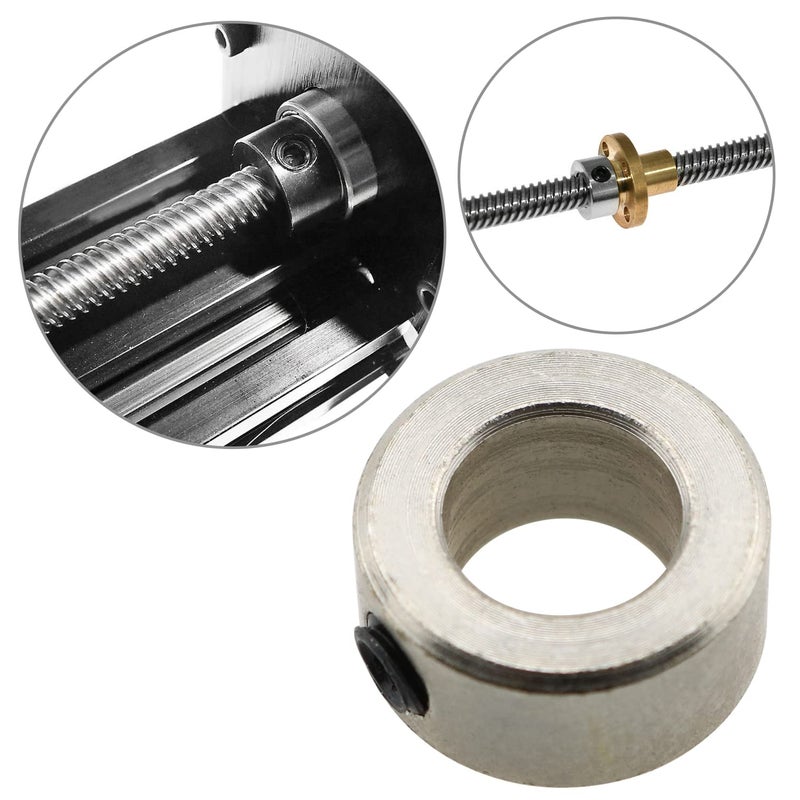 LUORNG Lead Screw Lock 12pcs Stainless Steel T8 8mm Bore Locking Ring Collar with 12pcs M4x4mm Allen Fixing Screws 3D Printer Parts - Image 5